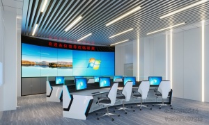 洛阳网络机房|中控室|LED拼接屏|会议室效果图设计制作